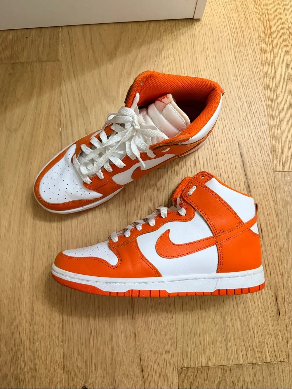 Nike Orange & White High-Top Sneakers (Men’s Size 8)